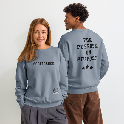NEW!!! Godfidence For Purpose On Purpose Comfort Colors Sweatshirt