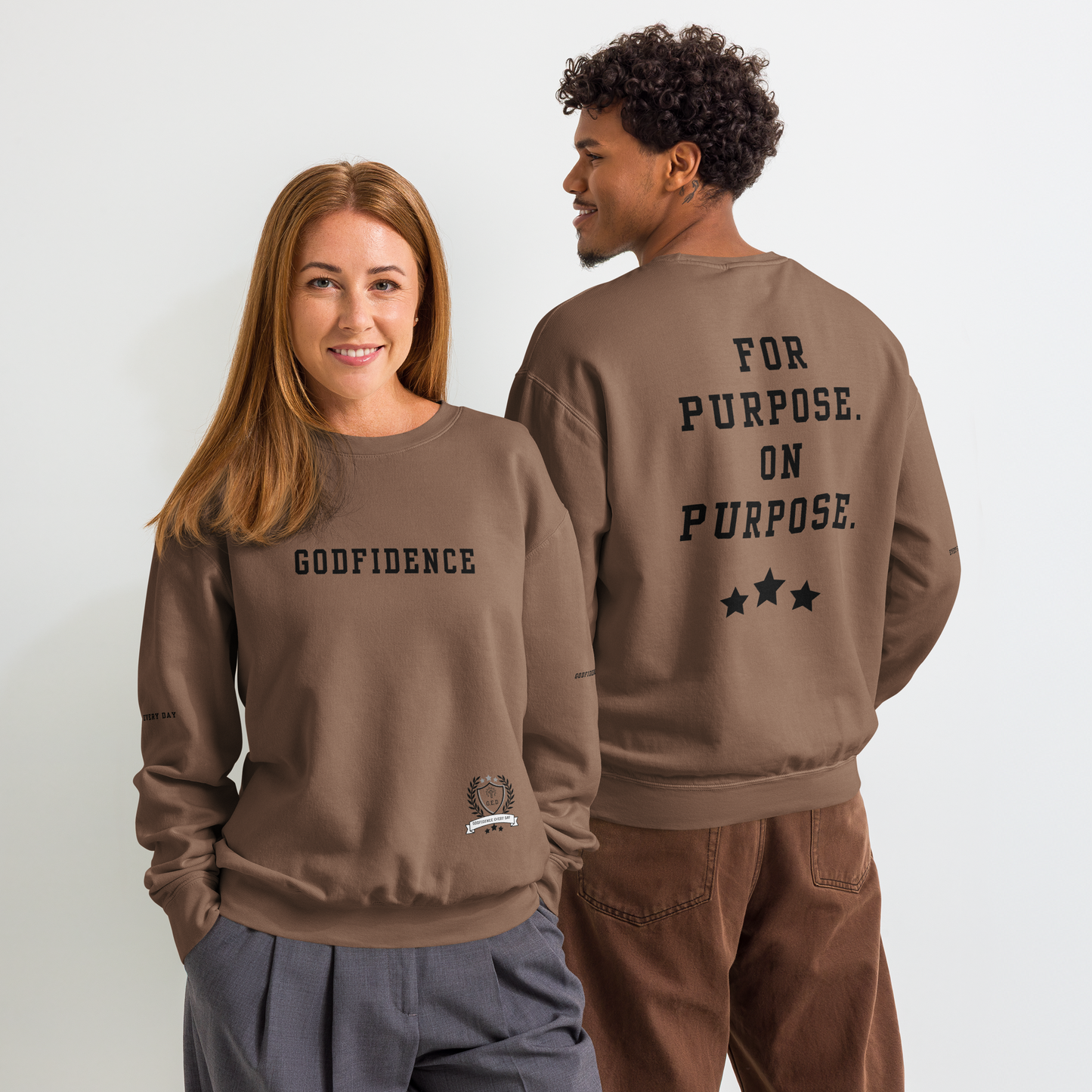 NEW!!! Godfidence For Purpose On Purpose Comfort Colors Sweatshirt