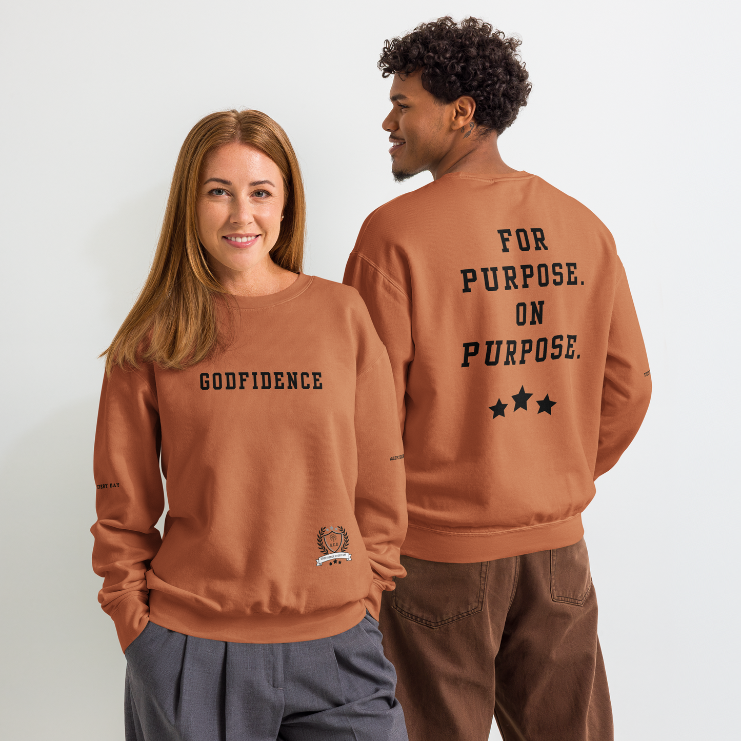 NEW!!! Godfidence For Purpose On Purpose Comfort Colors Sweatshirt
