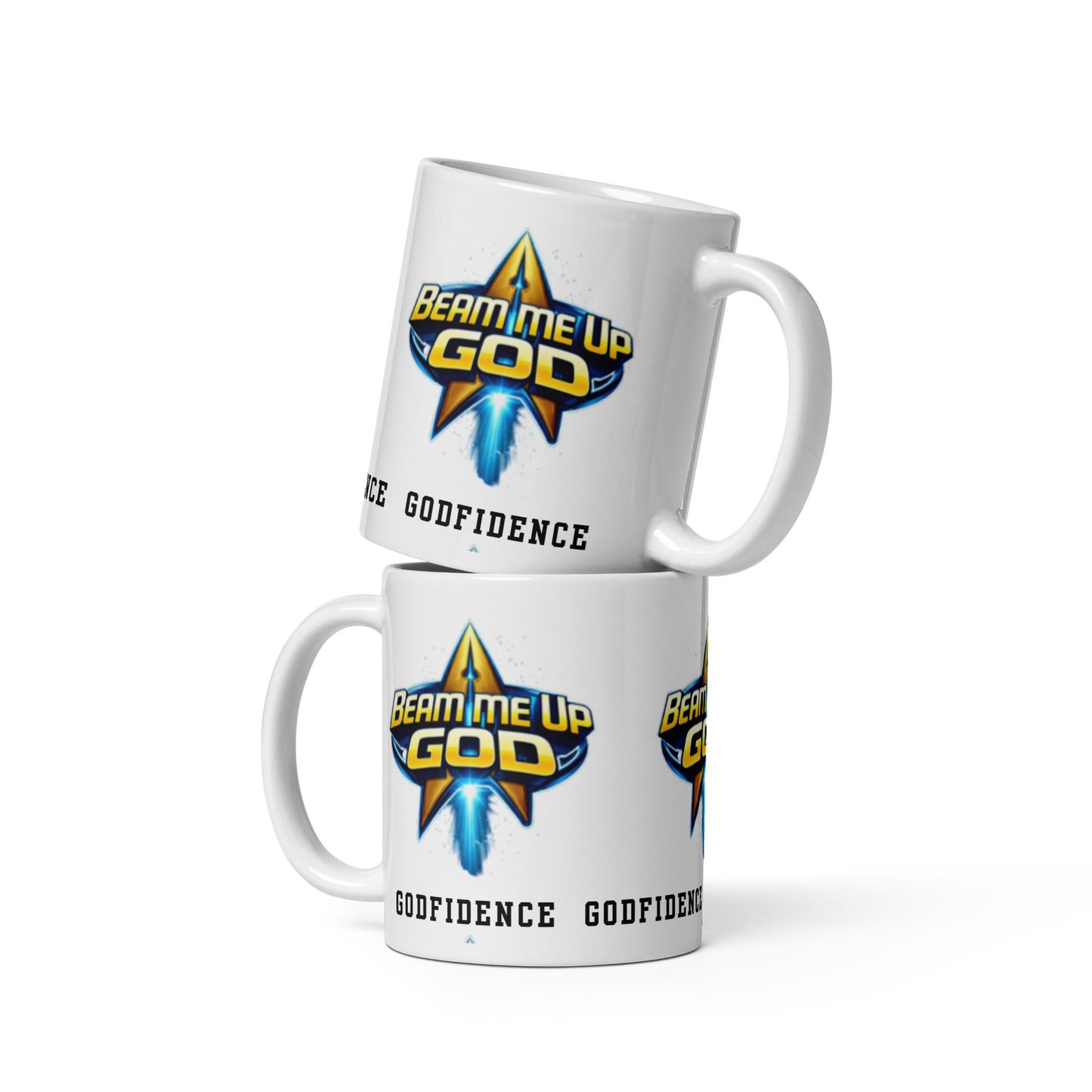 NEW!!! Godfidence Beam Me Up Gog mug - Godfidence Every Day G.E.D. Brand