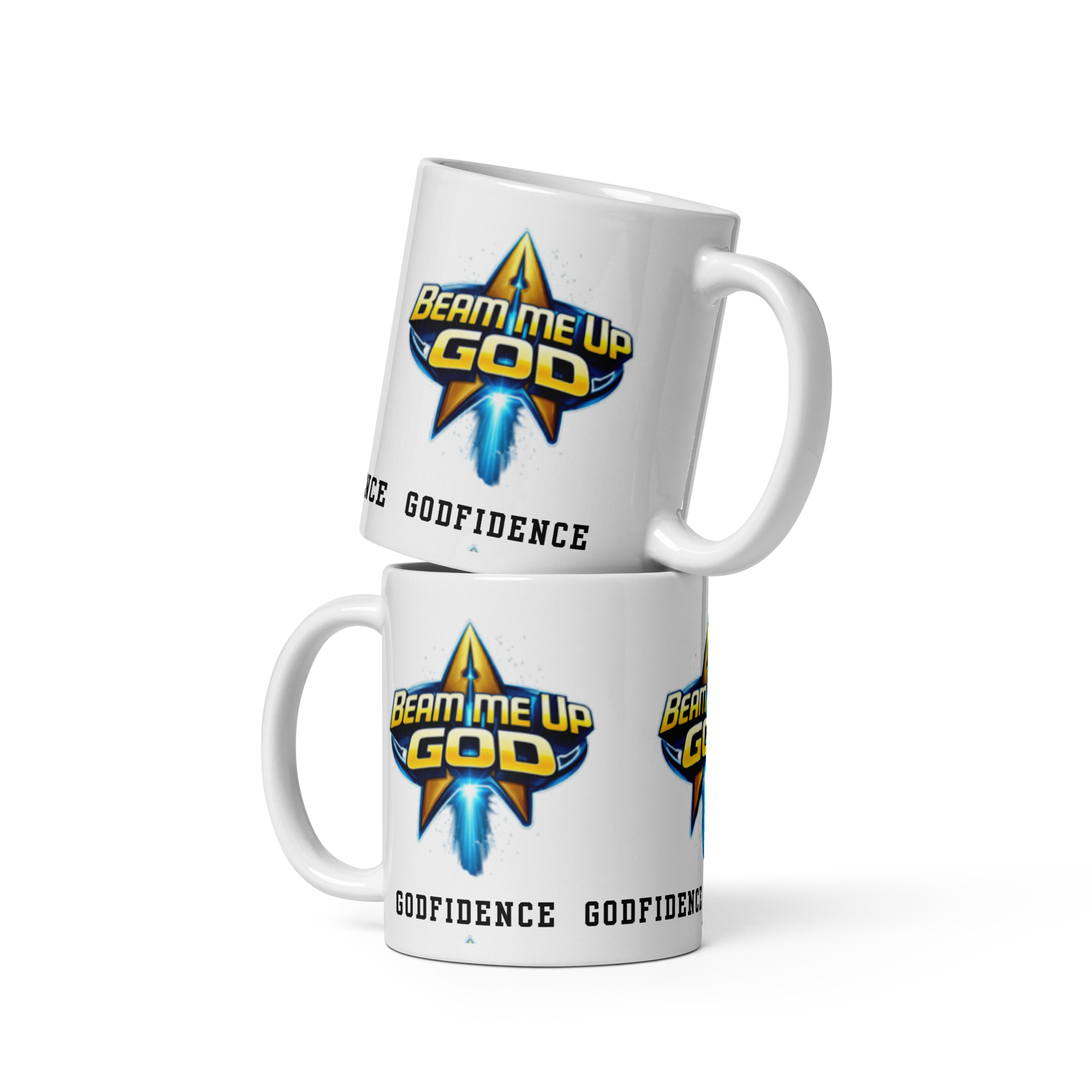 NEW!!! Godfidence Beam Me Up Gog mug - Godfidence Every Day G.E.D. Brand