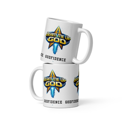 NEW!!! Godfidence Beam Me Up Gog mug - Godfidence Every Day G.E.D. Brand