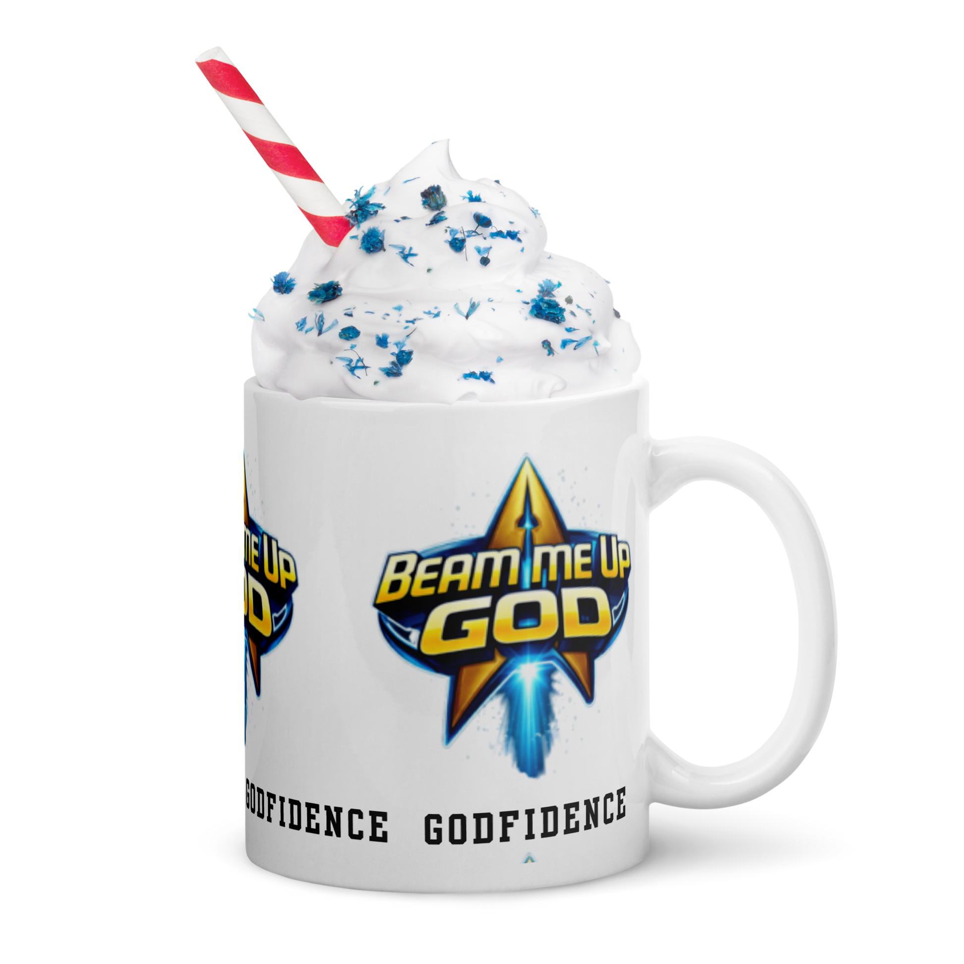 NEW!!! Godfidence Beam Me Up Gog mug - Godfidence Every Day G.E.D. Brand