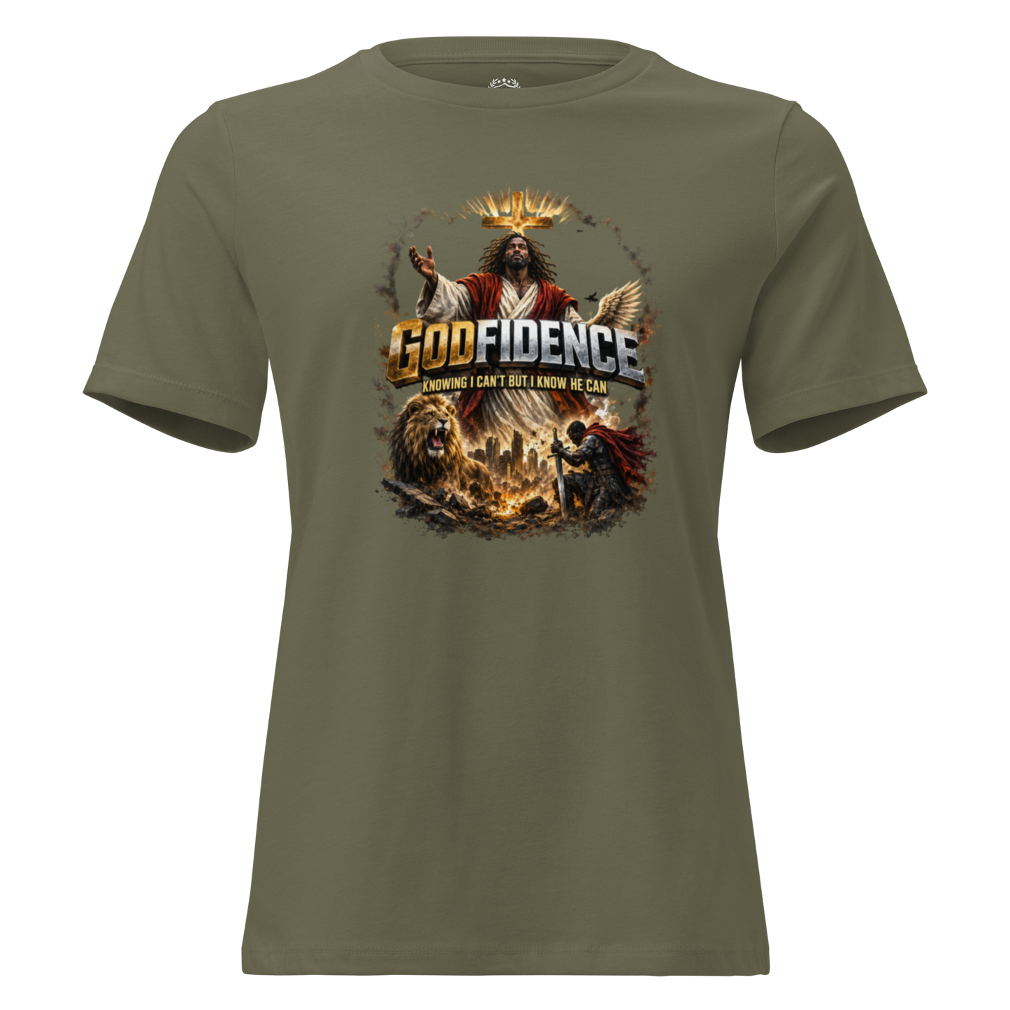 NEW!! Godfidence Womens War Front Tee